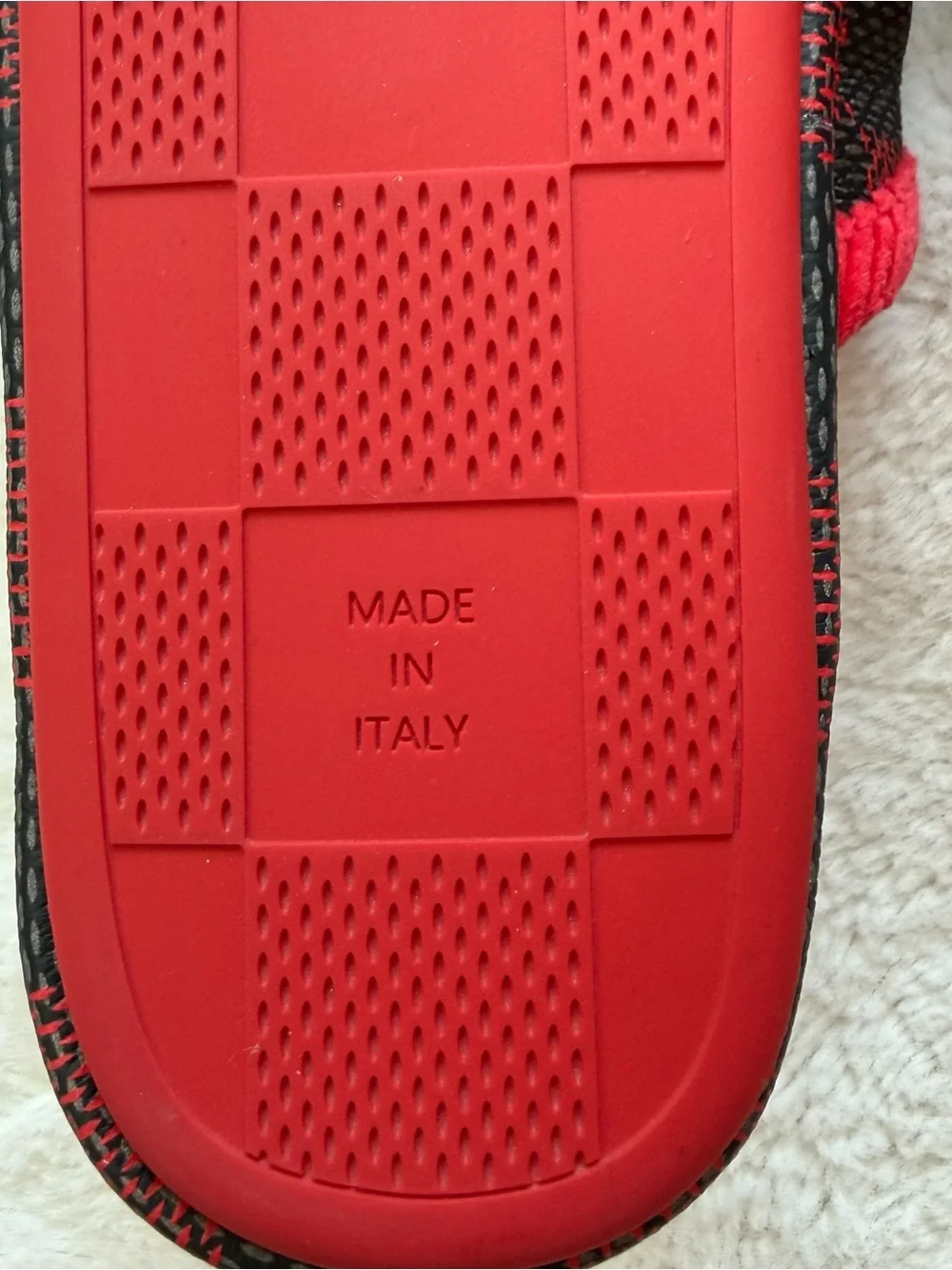 NEW! LOUIS VUITTON Palace Line  Slippers Red Gold Black Damier Size 10 UK/11 UK